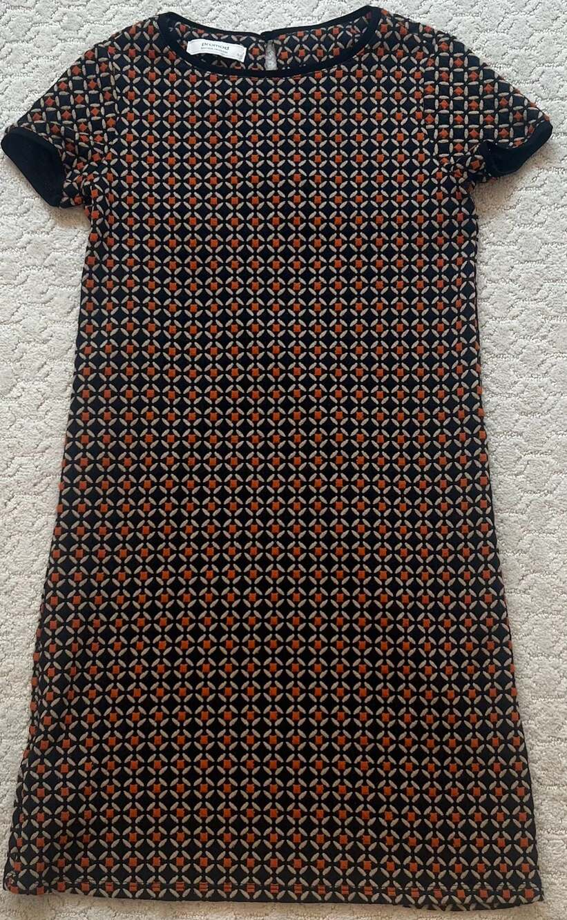 Promod Geometric Pattern Shift Dress Size S